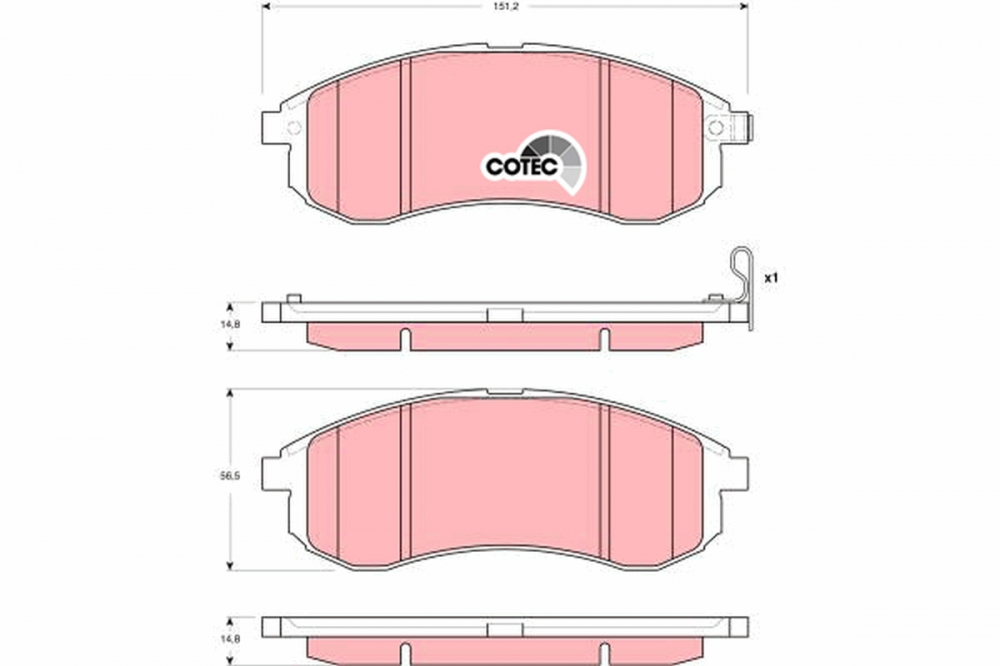 Set placute frana fata TRW GDB3380 [2]