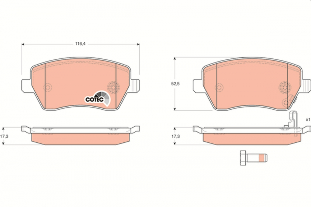 Set placute frana fata TRW GDB3396 [1]