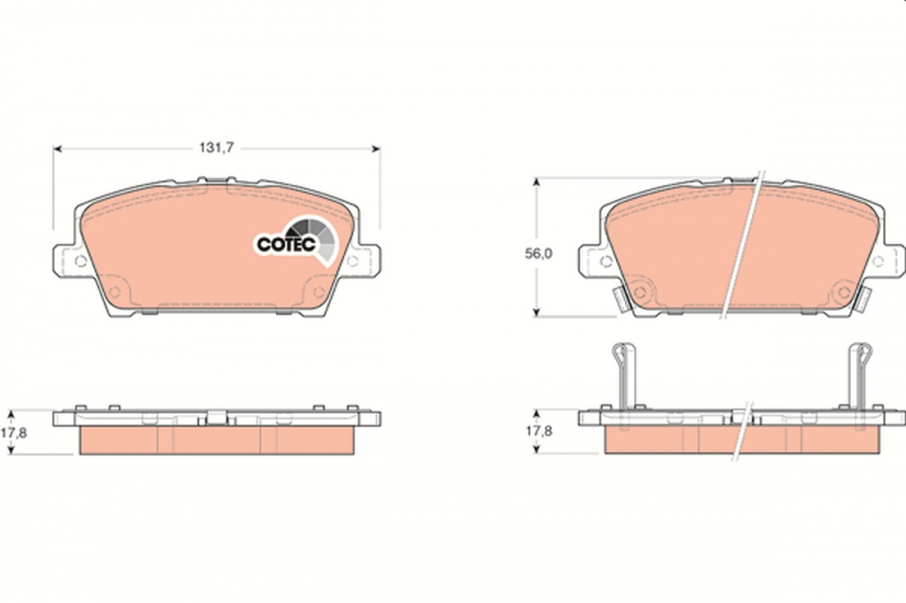 Set placute frana fata TRW GDB3407 [2]