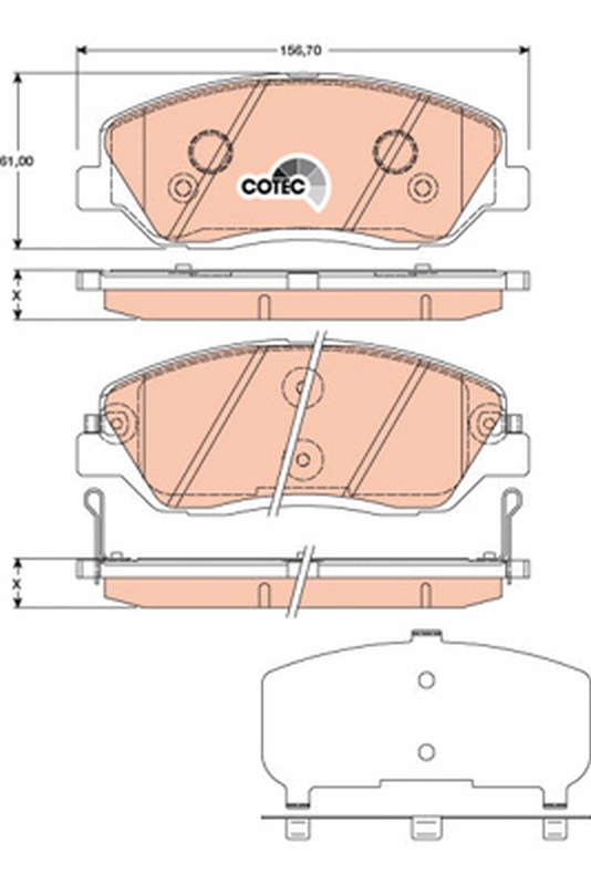 Set placute frana fata TRW GDB3418 [2]