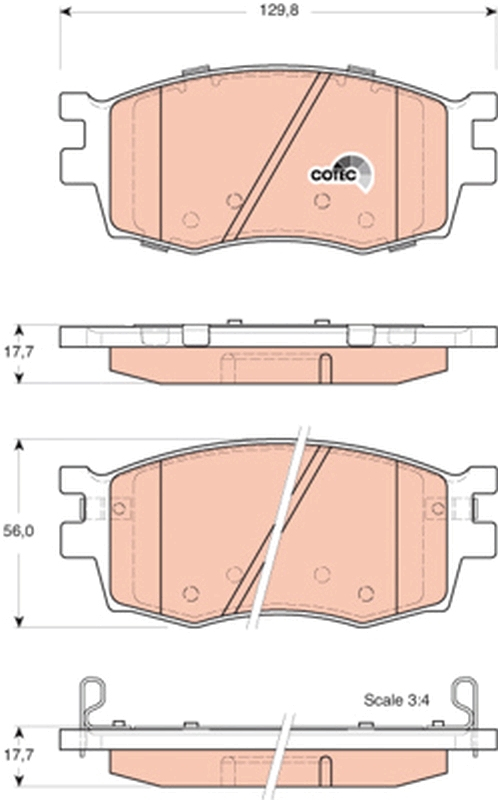 Set placute frana fata TRW GDB3420 [1]