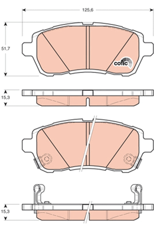 Set placute frana fata TRW GDB3437 [1]