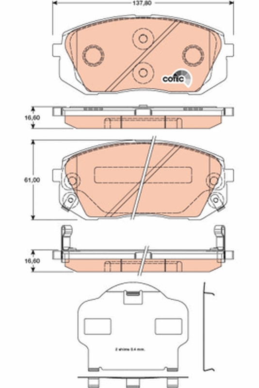 Set placute frana fata TRW GDB3461 [1]