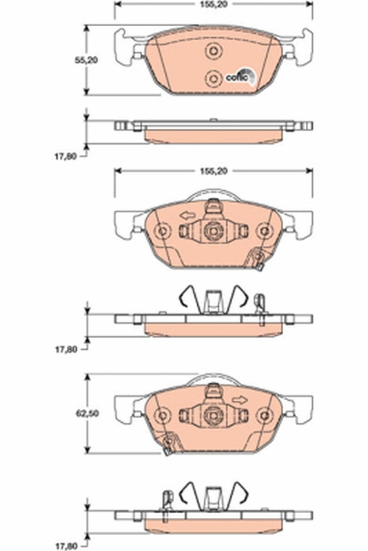 Set placute frana fata TRW GDB3476 [2]