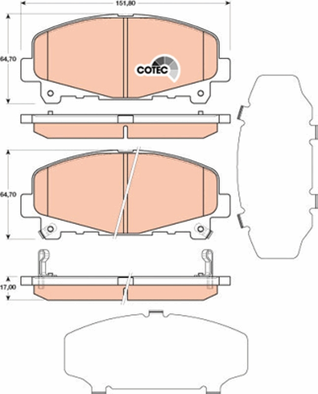 Set placute frana fata TRW GDB3477 [1]