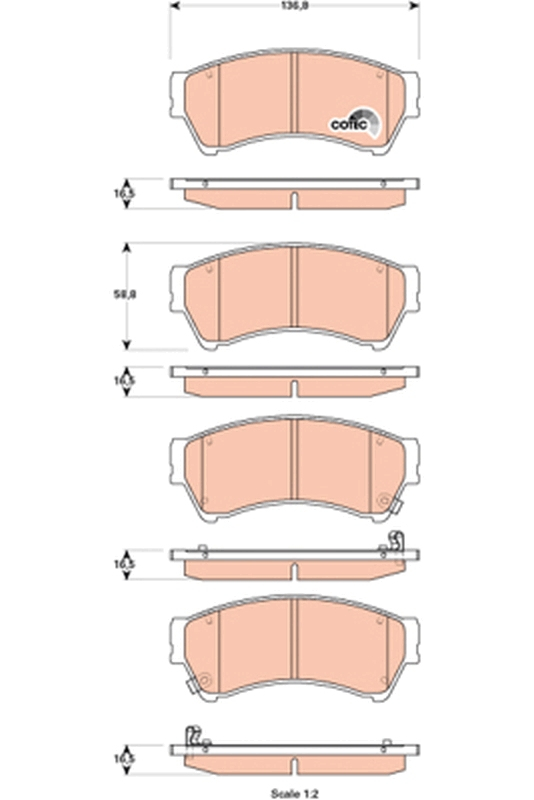Set placute frana fata TRW GDB3501 [2]