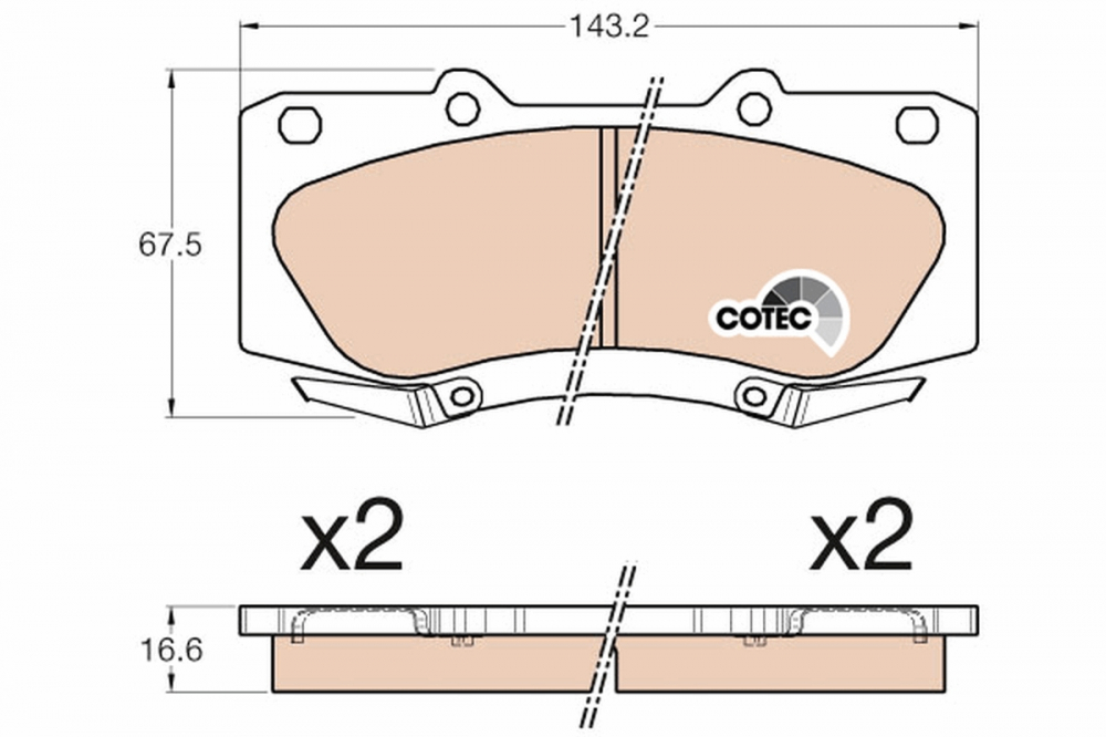 Set placute frana fata TRW GDB3534 [2]