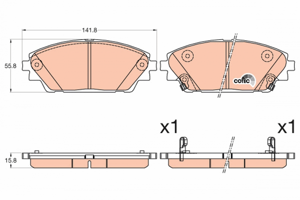 Set placute frana fata TRW GDB3592 [1]