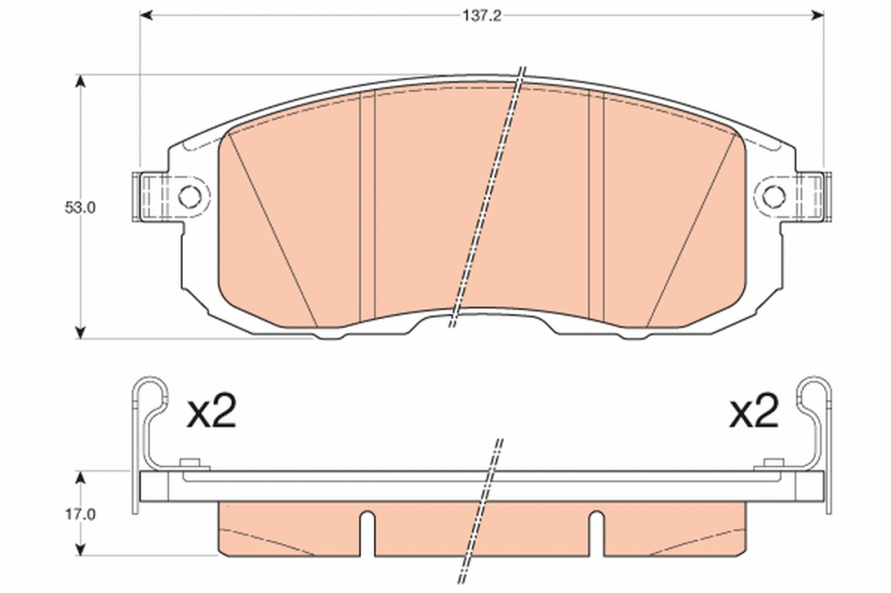 Set placute frana fata TRW GDB3616 [1]
