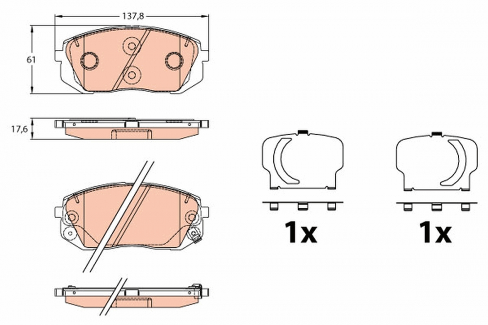Set placute frana fata TRW GDB3642 [5]