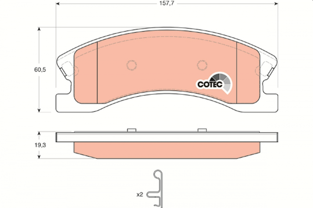 Set placute frana fata TRW GDB4133 [1]