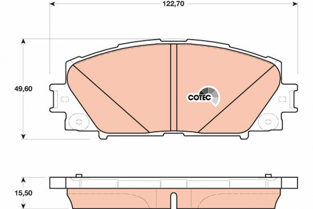 Set placute frana fata TRW GDB4173 [2]