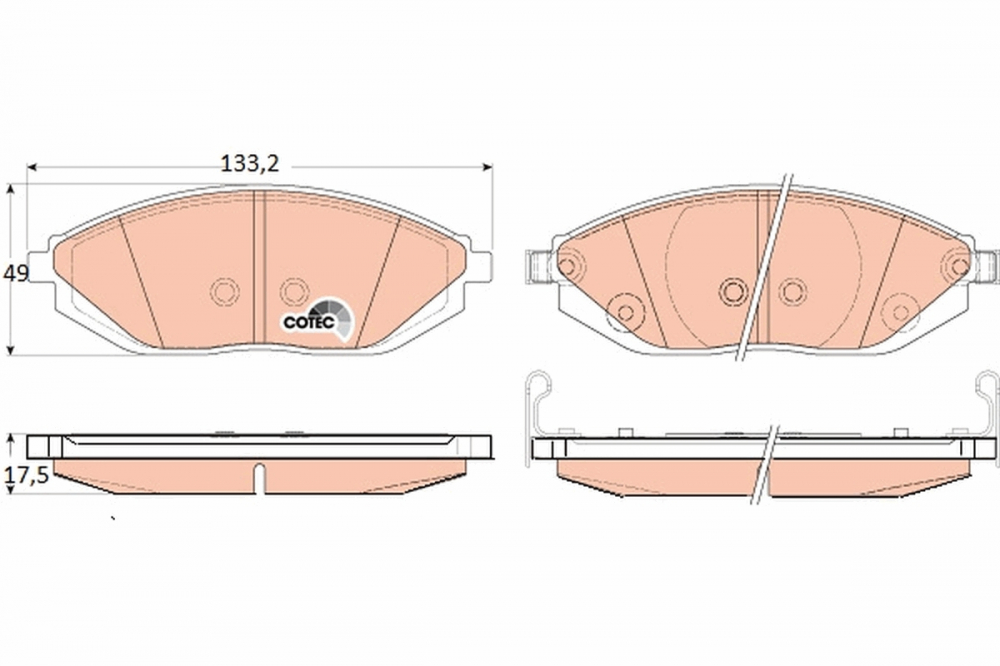 Set placute frana fata TRW GDB4606 [1]
