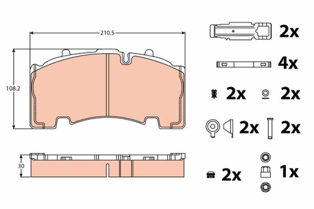 Set placute frana fata TRW GDB5093 [1]