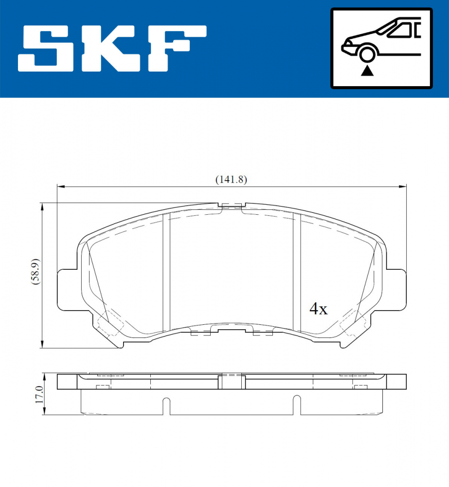 Set placute frana SKF VKBP80069 [3]