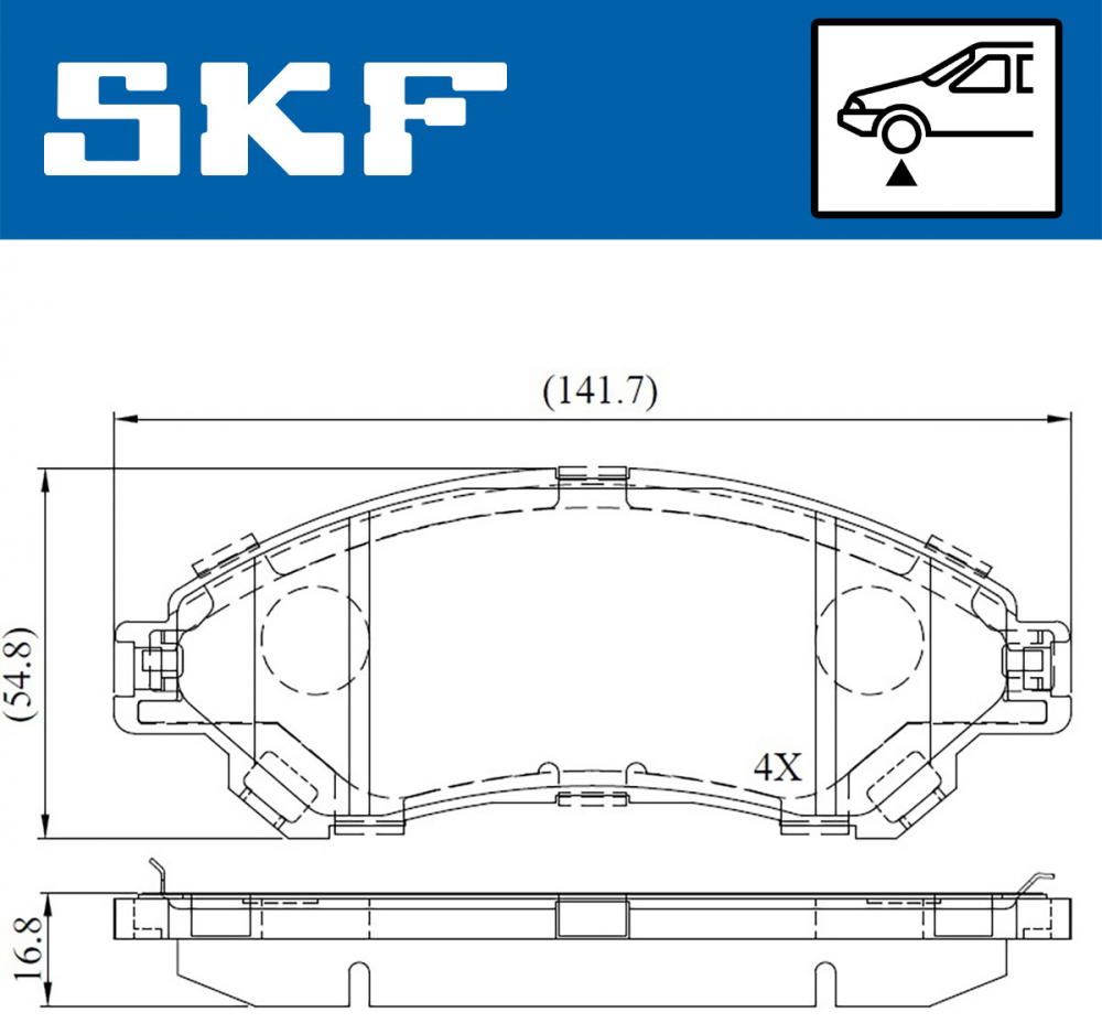 Set placute frana SKF VKBP80239A [3]