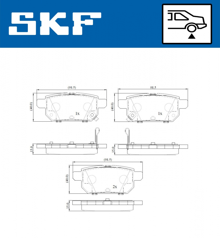 Set placute frana SKF VKBP90192A [3]