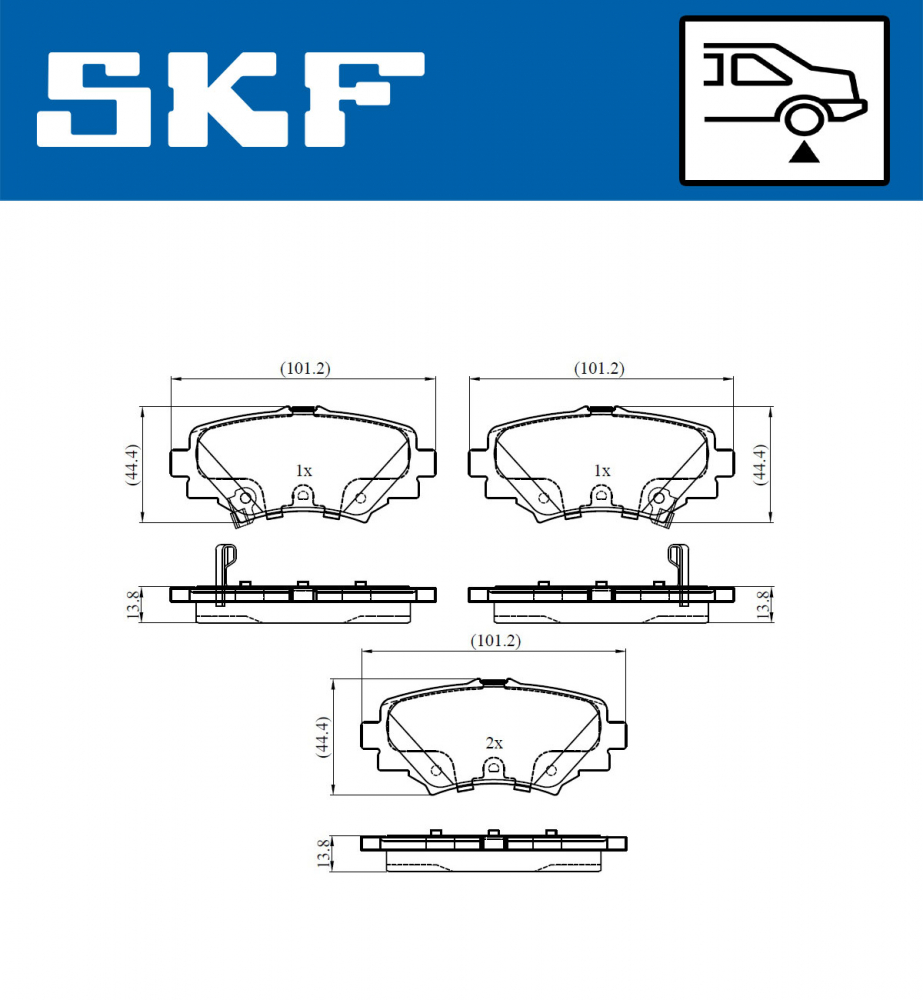 Set placute frana SKF VKBP90581A [2]