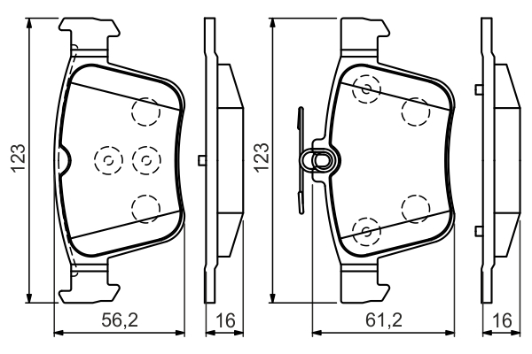 Set placute frana spate BOSCH 0986494658 [3]