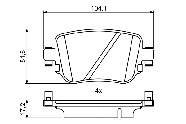 Set placute frana spate BOSCH 0986494797 [1]