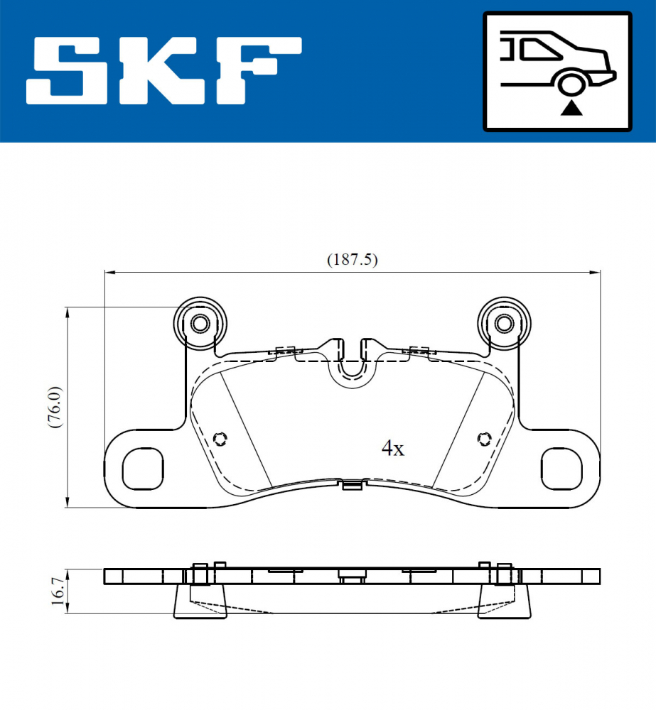 Set placute frana spate SKF VKBP90297 [2]