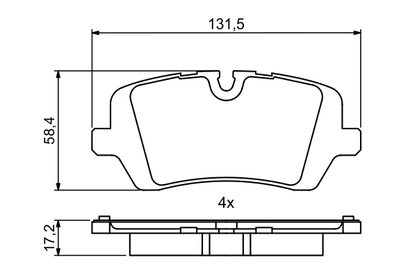 Set placute frana spate BOSCH 0986494810 [2]