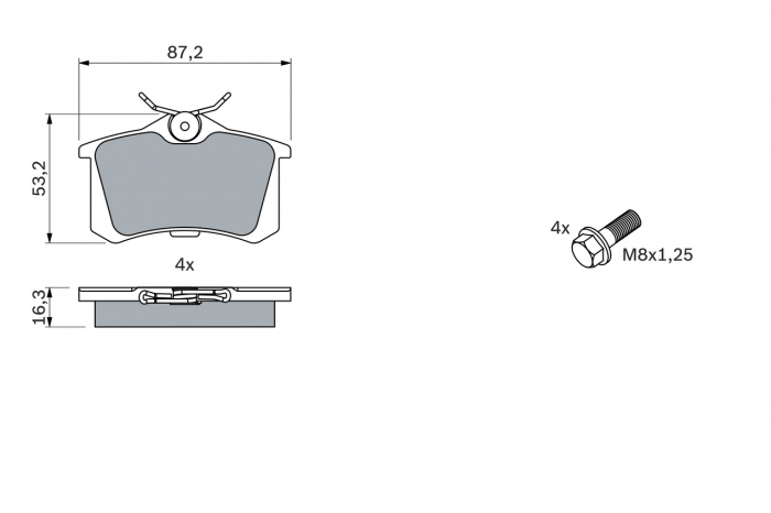 Set placute frana spate BOSCH 0986461769 [5]