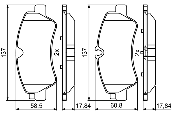 Set placute frana spate BOSCH 0986494796 [7]