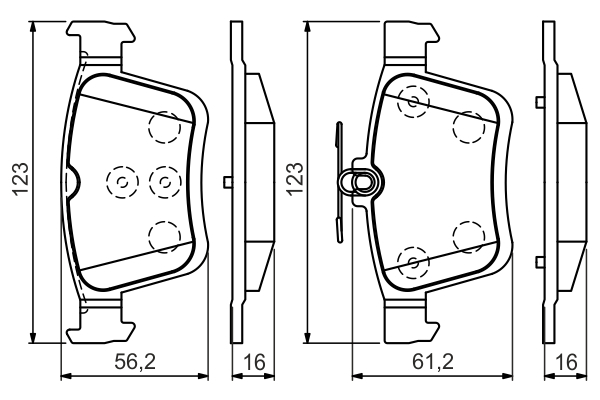 Set placute frana spate BOSCH 0986494659 [7]