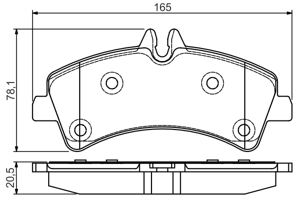 Set placute frana spate BOSCH 0986495099 [5]