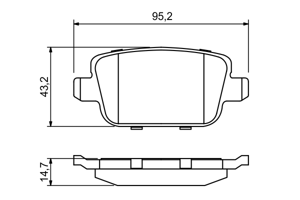Set placute frana spate BOSCH 0986494247 [2]
