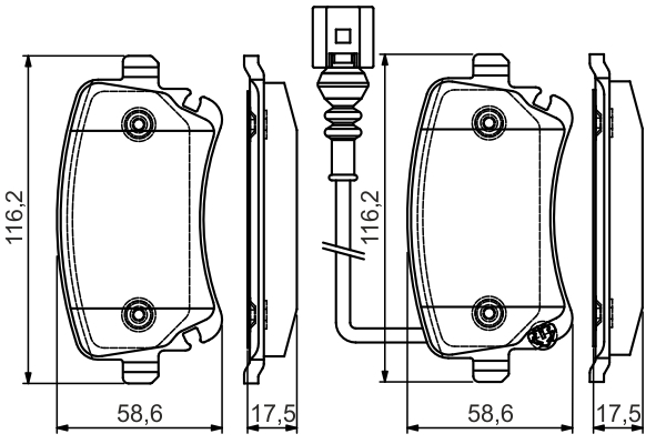 Set placute frana spate BOSCH 0986495094 [3]