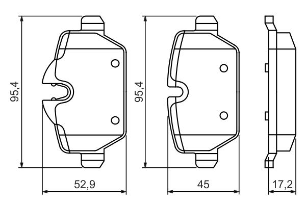 Set placute frana spate BOSCH 0986494461 [4]