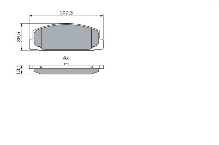 Set placute frana spate BOSCH 0986424817 [1]