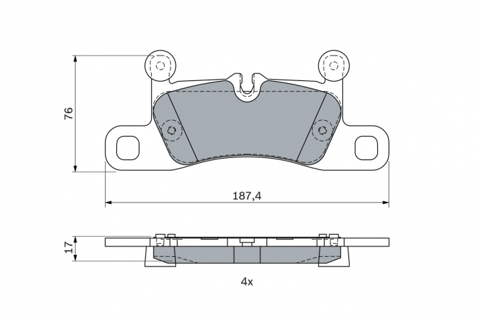 Set placute frana spate BOSCH 0986495371 [2]