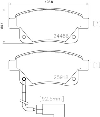 Placute frana BREMBO P24066 [2]