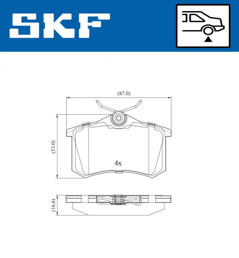 Set placute frana spate SKF VKBP90001 [1]