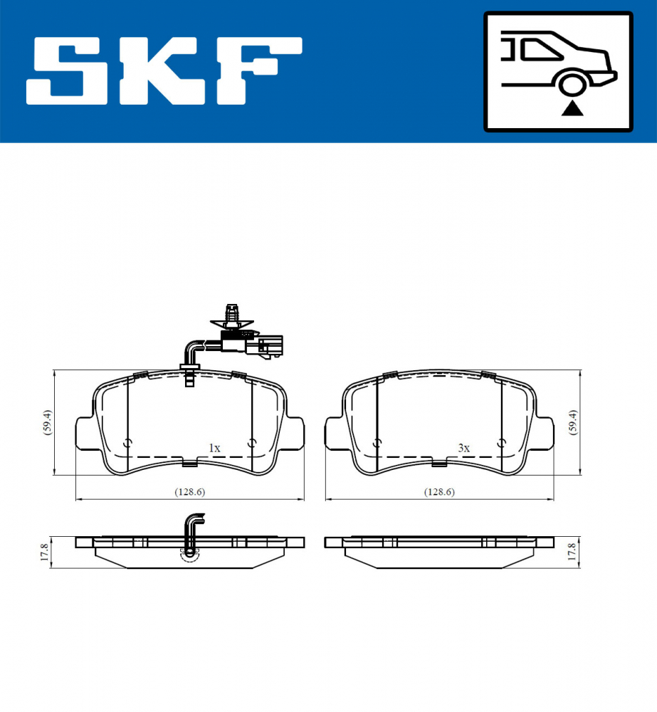 Set placute frana spate SKF VKBP90010E [1]