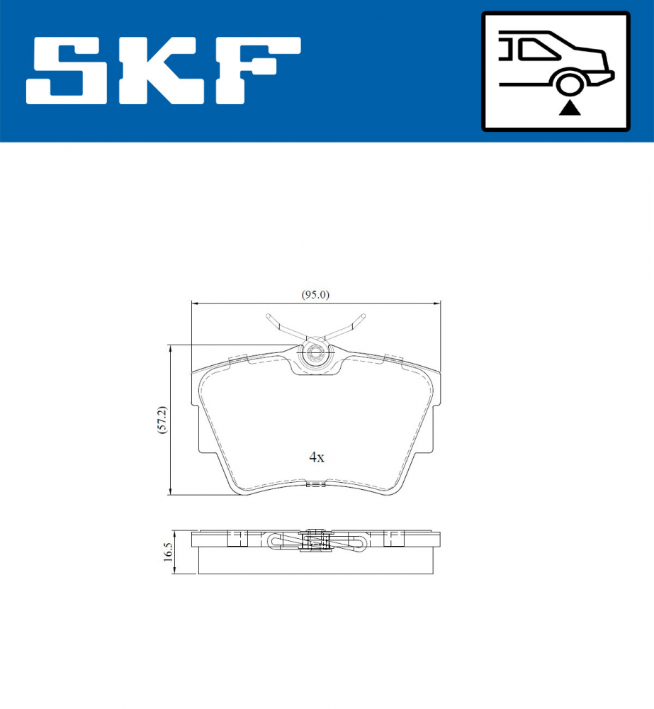 Set placute frana spate SKF VKBP90021 [2]