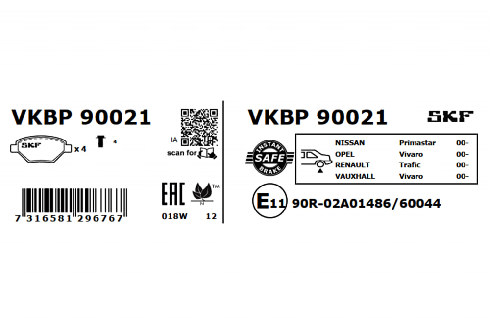 Set placute frana spate SKF VKBP90021 [3]