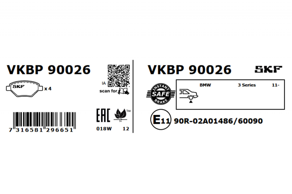 Set placute frana spate SKF VKBP90026 [4]