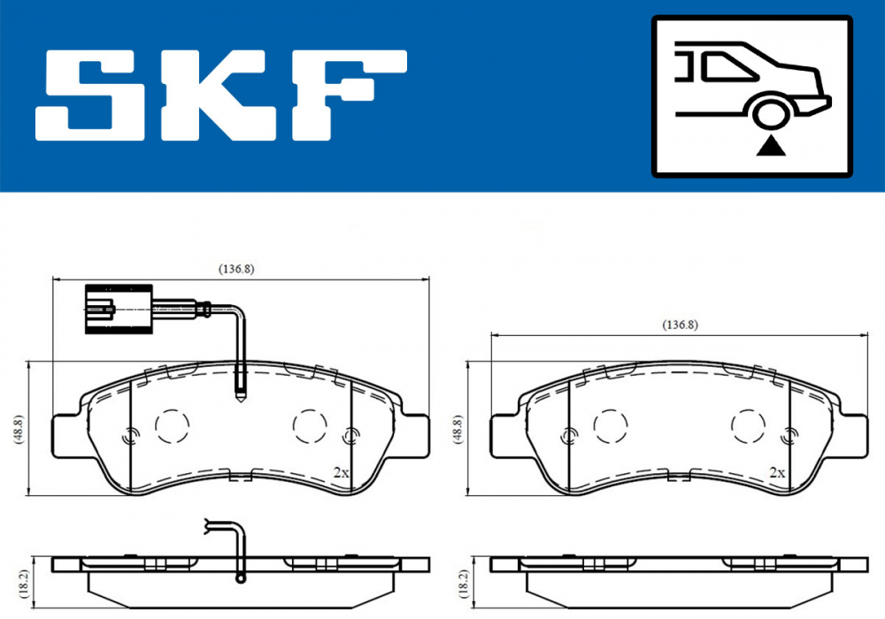 Set placute frana spate SKF VKBP90035E [5]