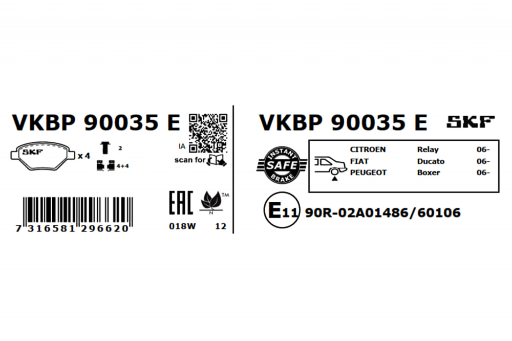 Set placute frana spate SKF VKBP90035E [6]
