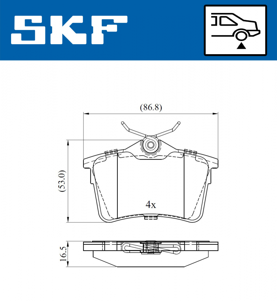 Set placute frana spate SKF VKBP90036 [3]