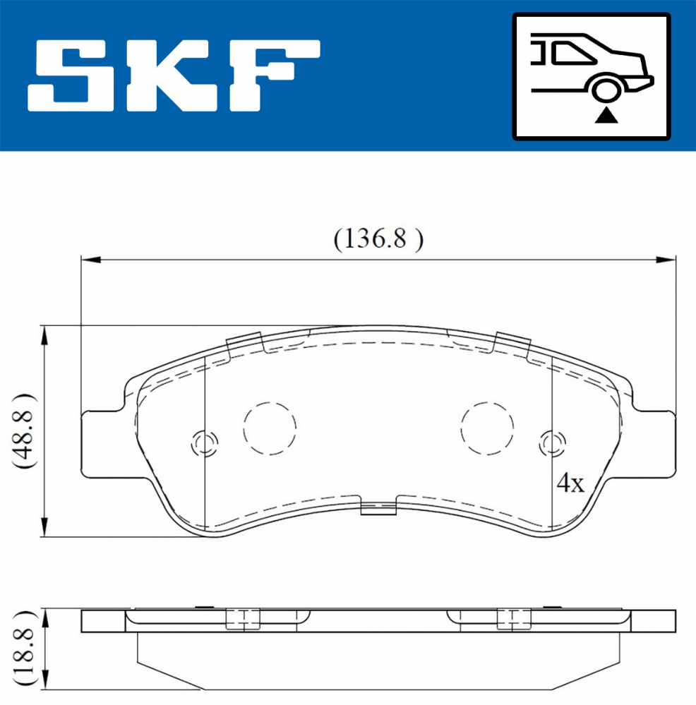 Set placute frana spate SKF VKBP90045 [3]
