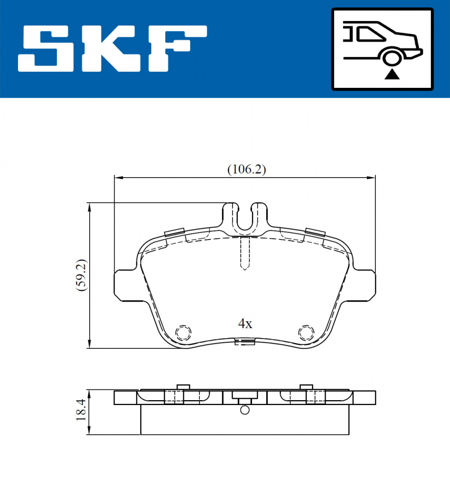 Set placute frana spate SKF VKBP90056 [4]