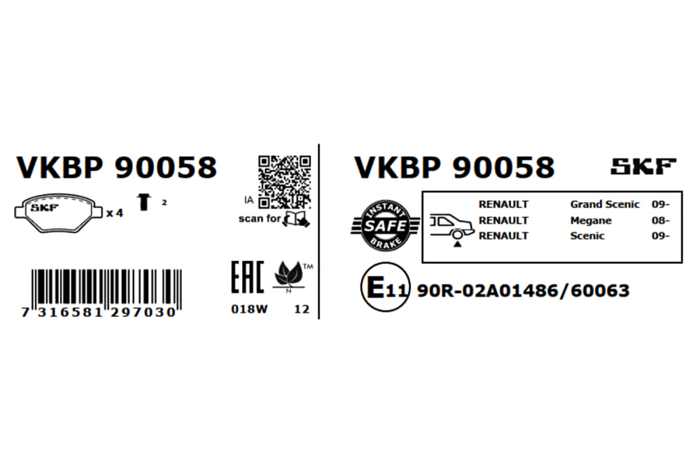 Set placute frana spate SKF VKBP90058 [3]