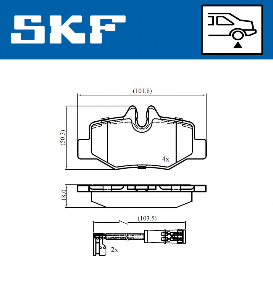 Set placute frana spate SKF VKBP90060E [2]