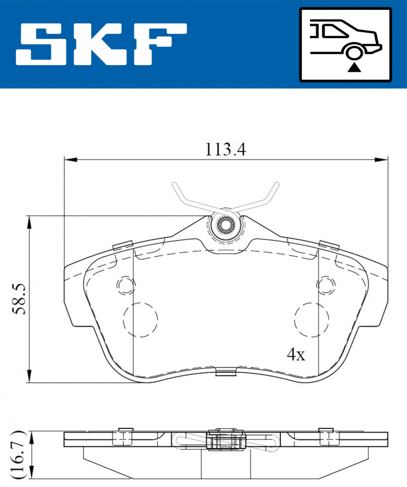 Set placute frana spate SKF VKBP90061 [6]