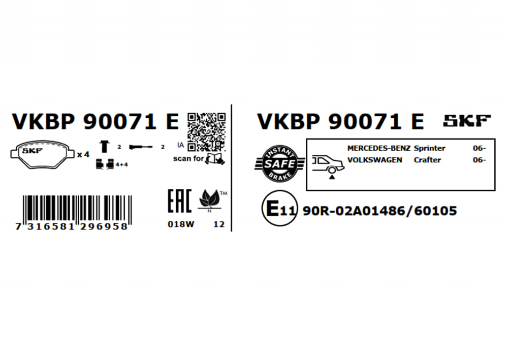 Set placute frana spate SKF VKBP90071E [3]